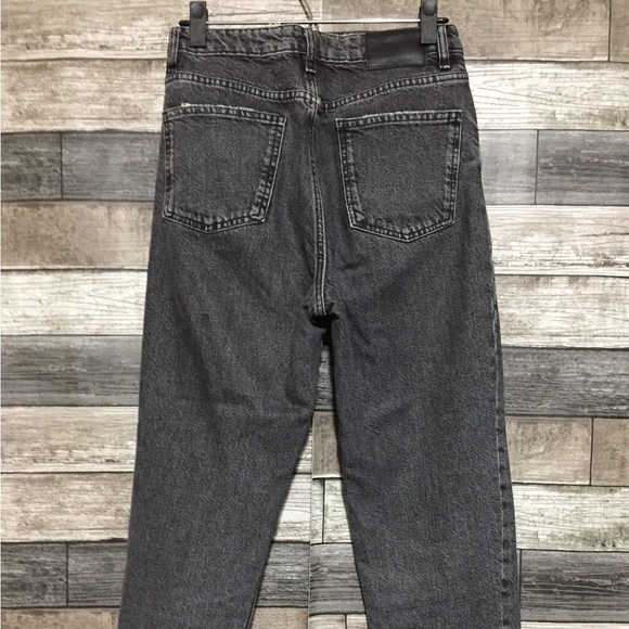 Zara The 90’s Mom Fit Jeans Women’s 6 Gray (Inseam 26) 100% Cotton High Rise - Picture 7 of 10